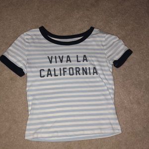 Blue and white striped Hollister shirt